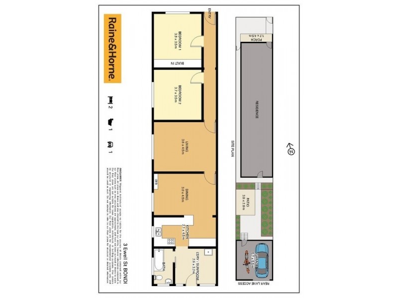 3 Ewell Street, Bondi NSW 2026 Floorplan