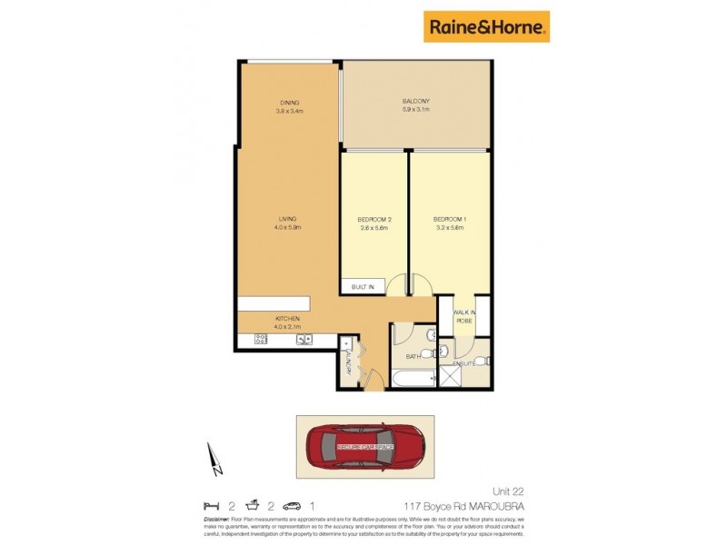 22/117 Boyce Road, Maroubra NSW 2035 Floorplan