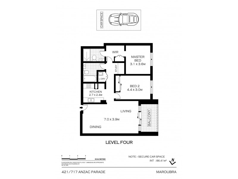 421 717 Anzac Parade, Maroubra NSW 2035 Floorplan