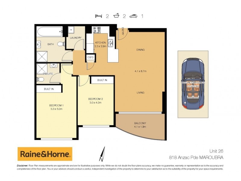 26/818 Anzac Parade, Maroubra NSW 2035 Floorplan