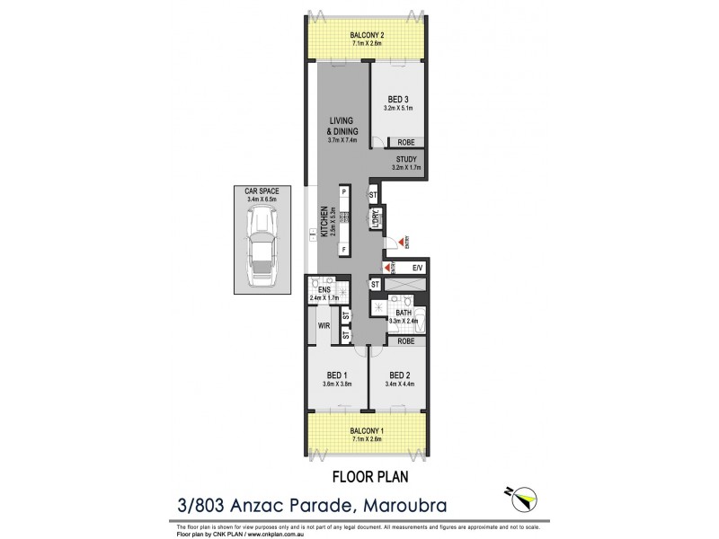 3/803 Anzac Parade, Maroubra NSW 2035 Floorplan
