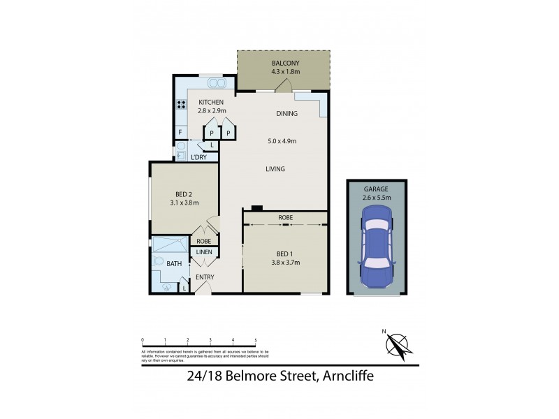 24/18 Belmore Street, Arncliffe NSW 2205 Floorplan