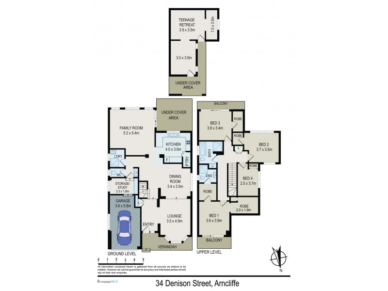 34 Denison Street, Arncliffe NSW 2205 Floorplan