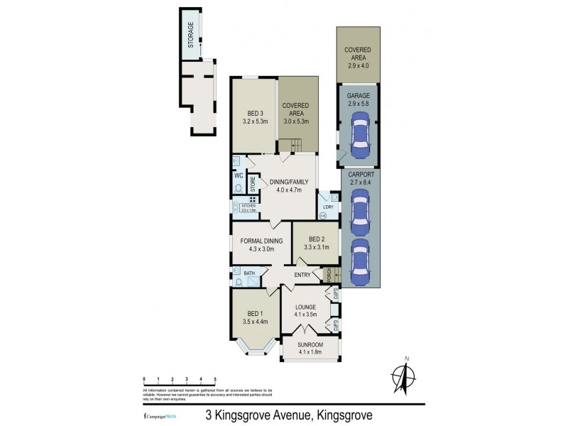 3 Kingsgrove Avenue, Kingsgrove NSW 2208 Floorplan