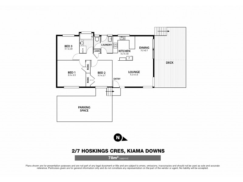 2/7 Hoskings Crescent, Kiama Downs NSW 2533 Floorplan