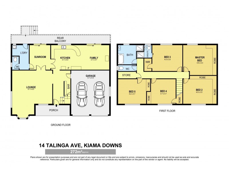 14 Talinga Ave, Kiama Downs NSW 2533 Floorplan