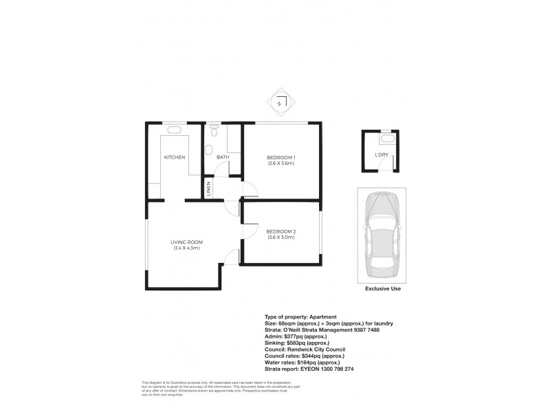 9/34 Bona Vista Avenue, Maroubra NSW 2035 Floorplan