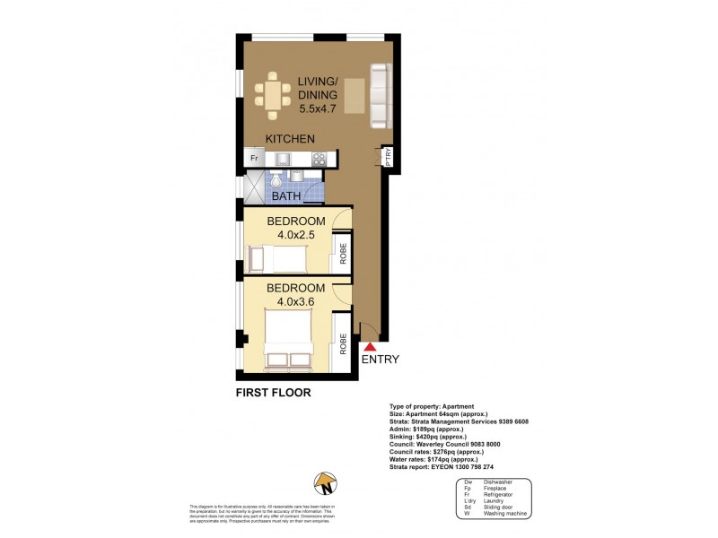 5/16 Hall Street, Bondi Beach NSW 2026 Floorplan