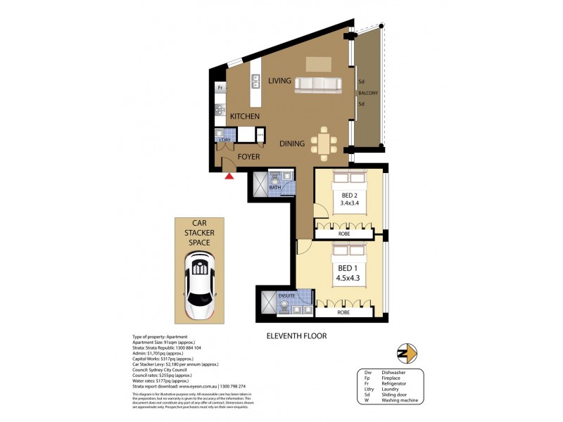 1101/11-15 Alberta Street, Sydney NSW 2000 Floorplan