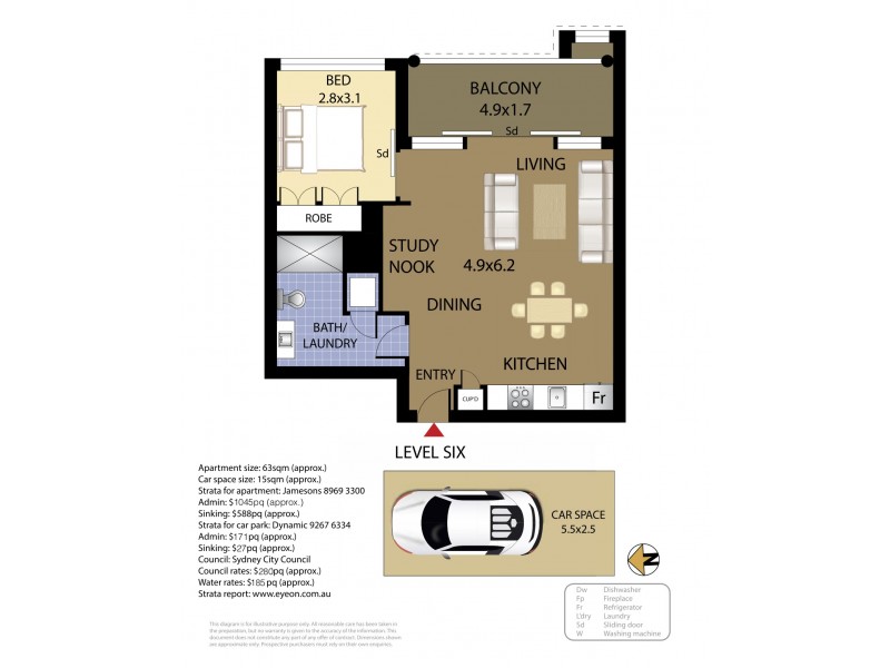 610/425 Bourke Street, Surry Hills NSW 2010 Floorplan