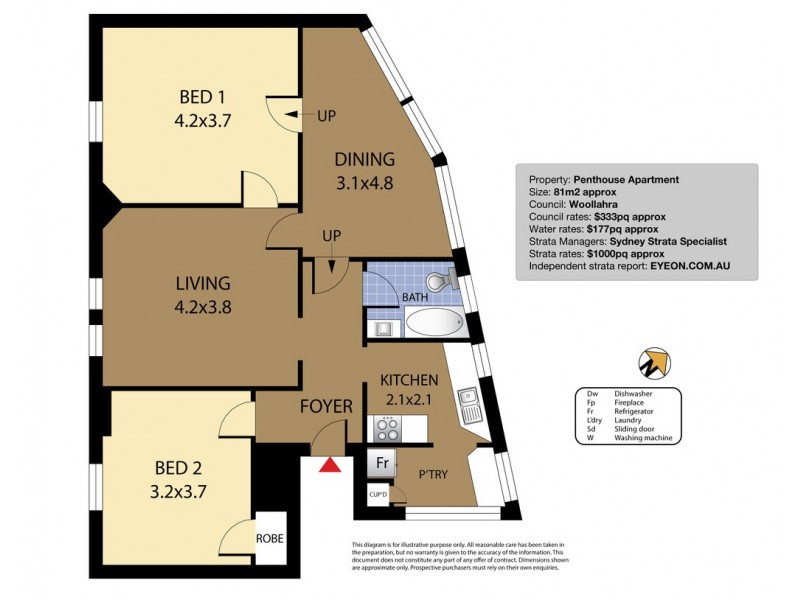 6/5 Gosbell Street, Paddington NSW 2021 Floorplan