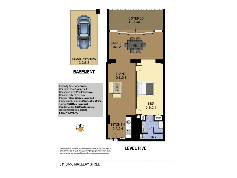 511/50-58 Macleay Street, Elizabeth Bay NSW 2011 Floorplan