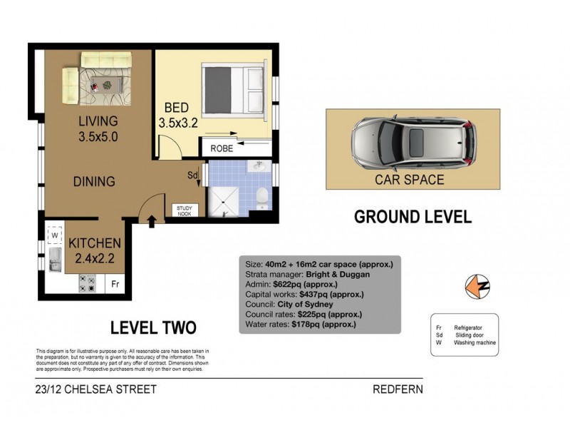 23/12-16 Chelsea Street, Redfern NSW 2016 Floorplan