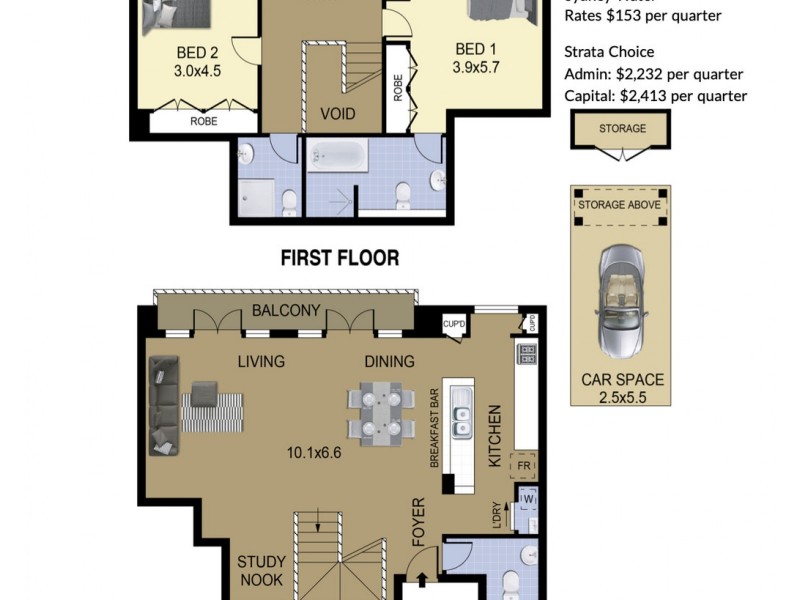 906/133 Goulburn Street, Surry Hills NSW 2010 Floorplan