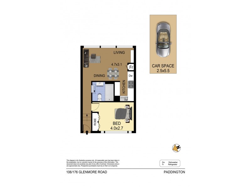 106/176 Glenmore Road, Paddington NSW 2021 Floorplan