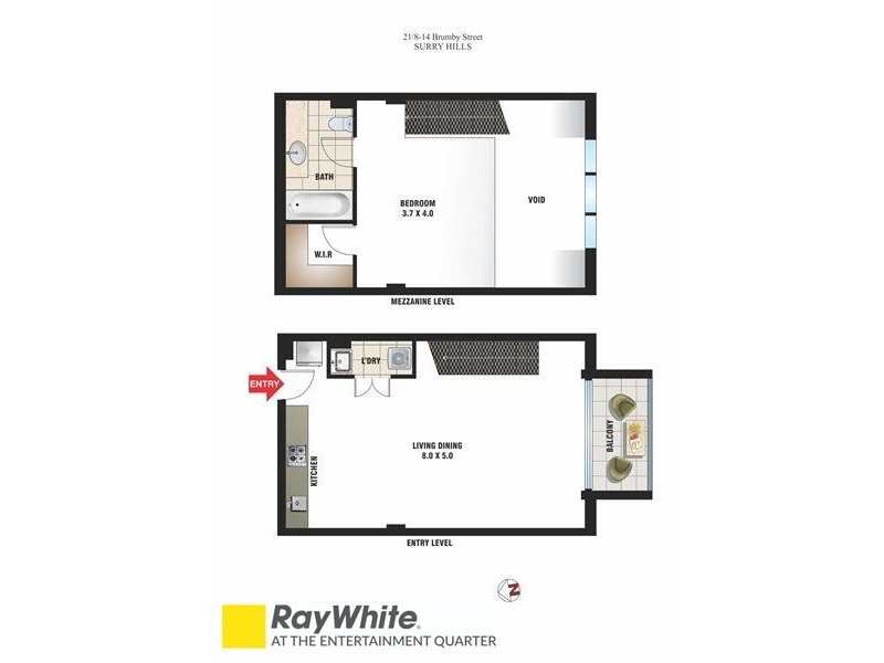 21/8 Brumby Street, Surry Hills NSW 2010 Floorplan
