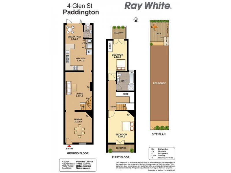 4 Glen Street, Paddington NSW 2021 Floorplan