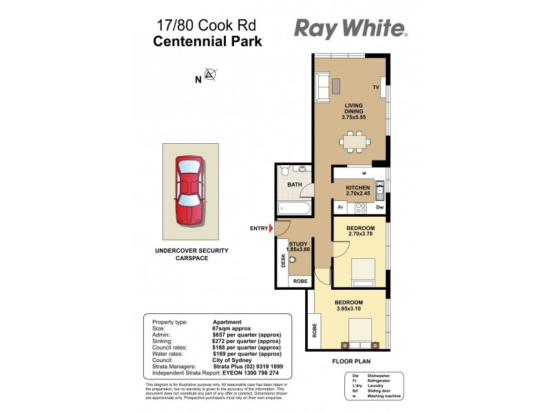 17/80 Cook Road, Centennial Park NSW 2021 Floorplan
