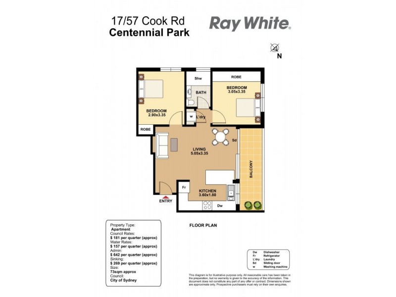 17/57 Cook Road, Centennial Park NSW 2021 Floorplan