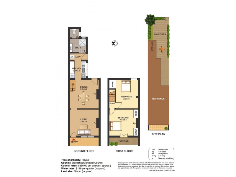13 Brown Street, Paddington NSW 2021 Floorplan