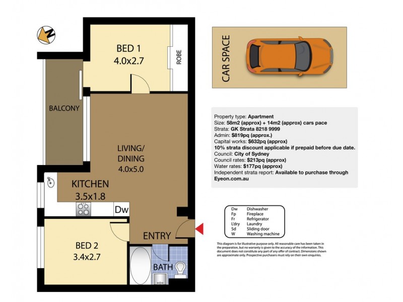 44/57 Cook Road, Centennial Park NSW 2021 Floorplan
