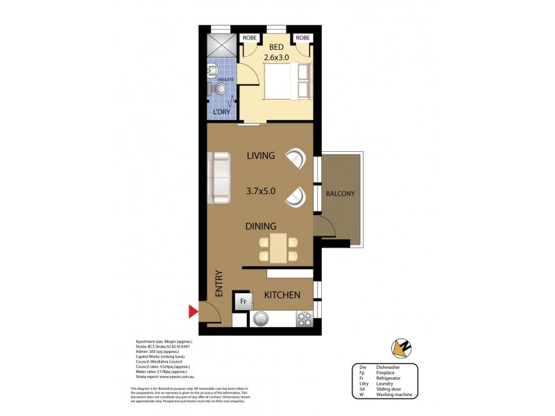 36/21 Duxford Street, Paddington NSW 2021 Floorplan