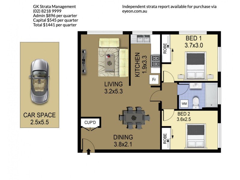 16/49-51 Cook Road, Centennial Park NSW 2021 Floorplan