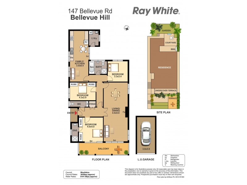 147 Bellevue Road, Bellevue Hill NSW 2023 Floorplan