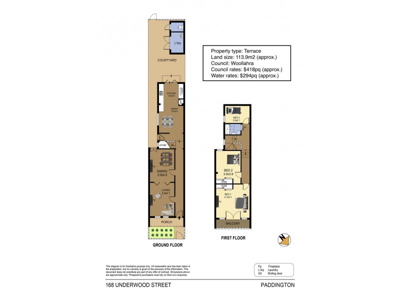 168 Underwood Street, Paddington NSW 2021 Floorplan