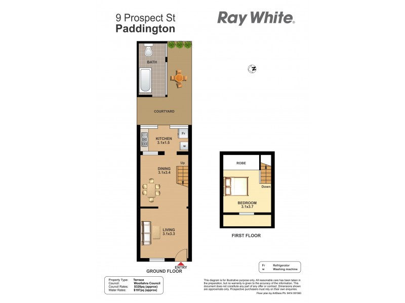 9 Prospect Street, Paddington NSW 2021 Floorplan