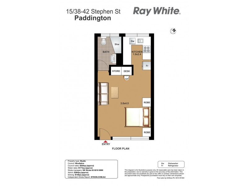 15/38-42 Stephen Street, Paddington NSW 2021 Floorplan