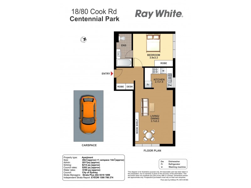 18/80 Cook Road, Centennial Park NSW 2021 Floorplan