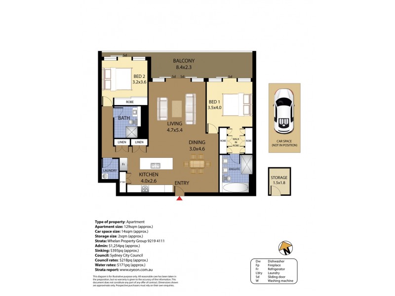 8B/5 Tambua Street, Pyrmont NSW 2009 Floorplan