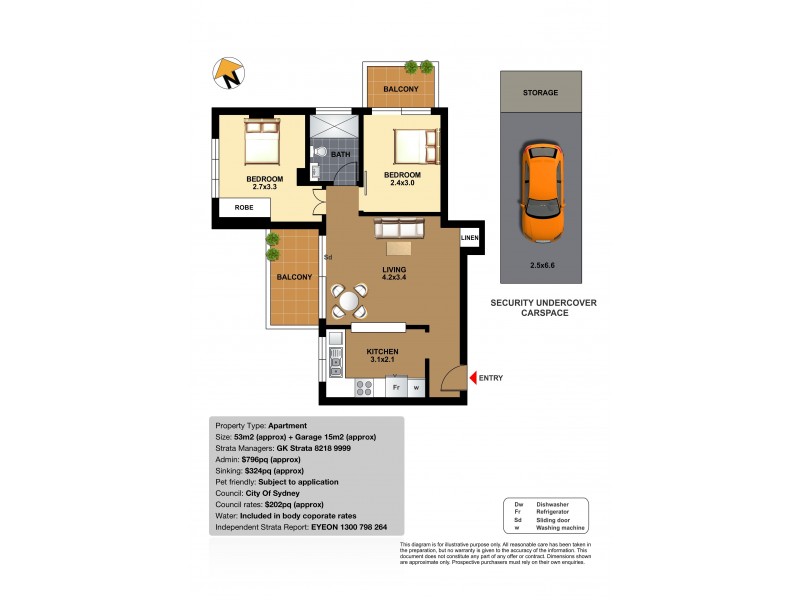 76/1-5 Cook Road, Centennial Park NSW 2021 Floorplan