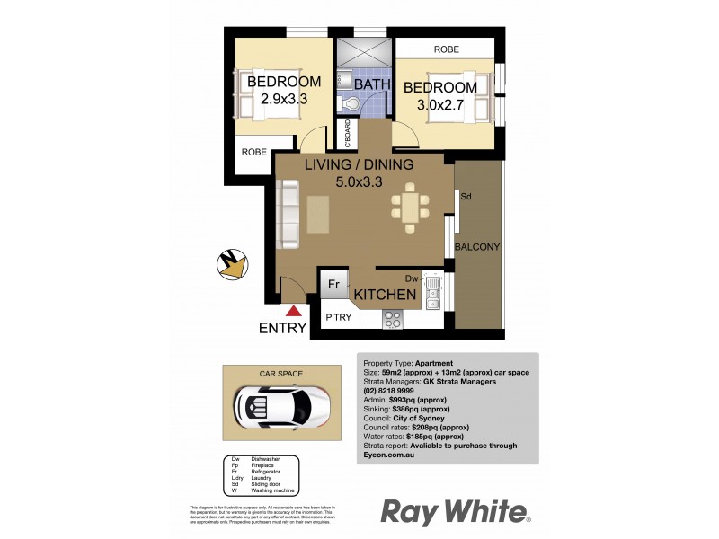25/57 Cook Road, Centennial Park NSW 2021 Floorplan