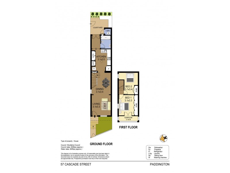 57 Cascade Street, Paddington NSW 2021 Floorplan