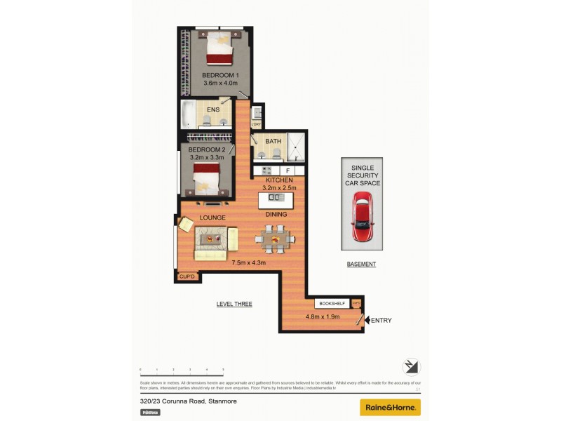320/23 Corunna Road, Stanmore NSW 2048 Floorplan