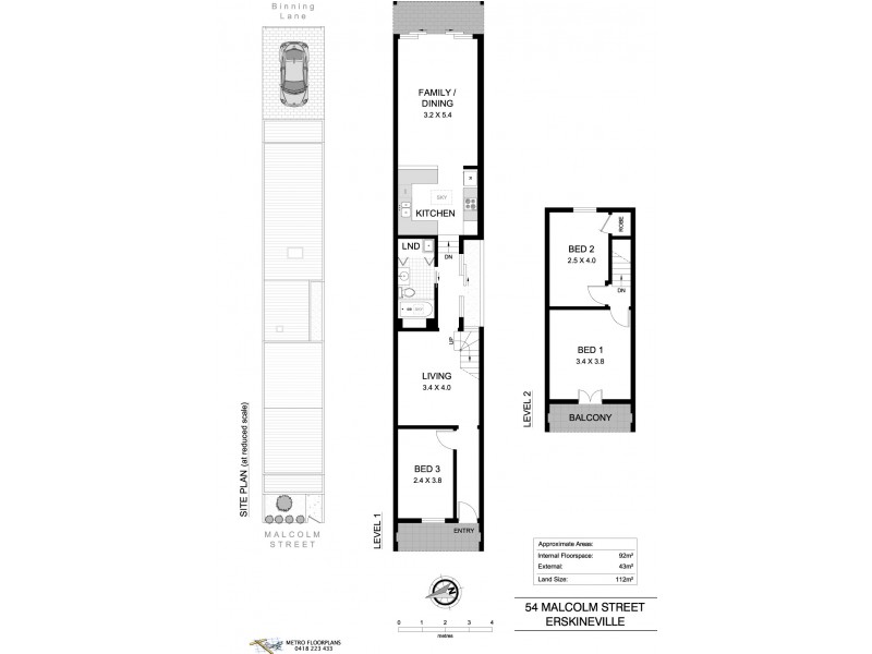 54 Malcolm Street, Erskineville NSW 2043 Floorplan