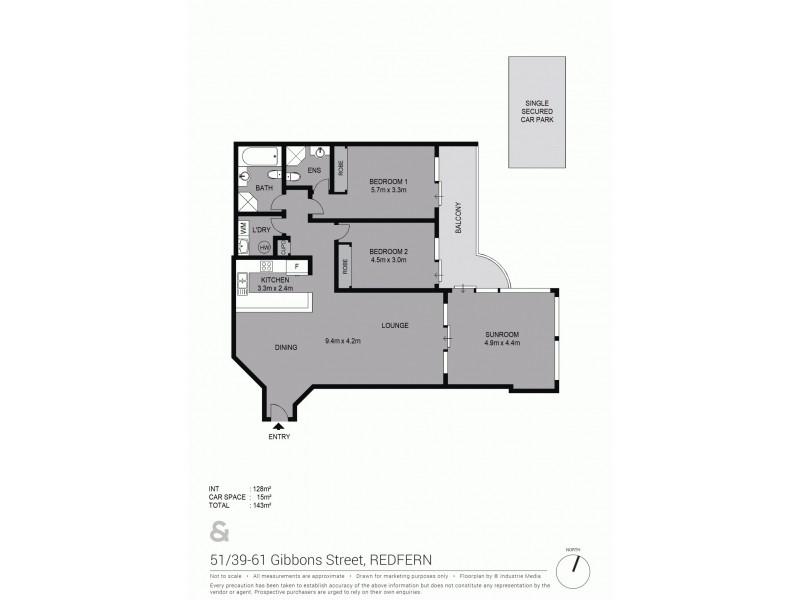 51/39-61 Gibbons Street, Redfern NSW 2016 Floorplan