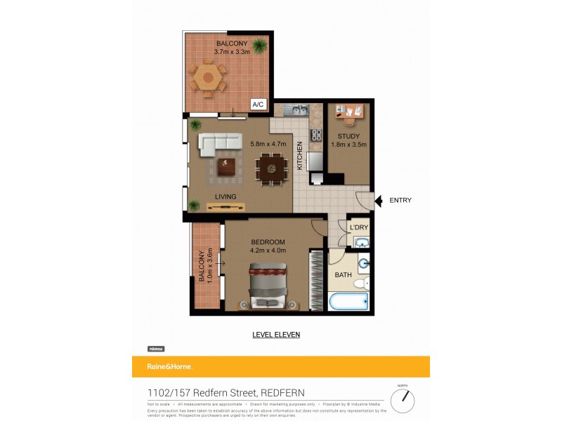 1102/157 Redfern Street, Redfern NSW 2016 Floorplan