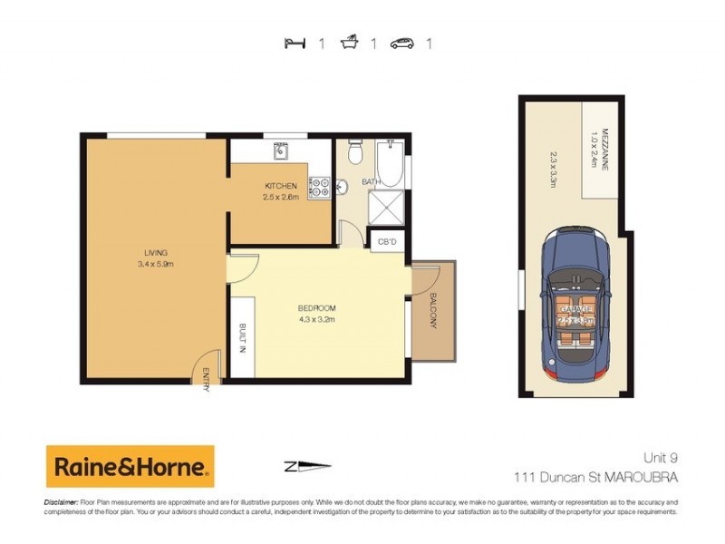 9/111 Duncan Street, Maroubra NSW 2035 Floorplan