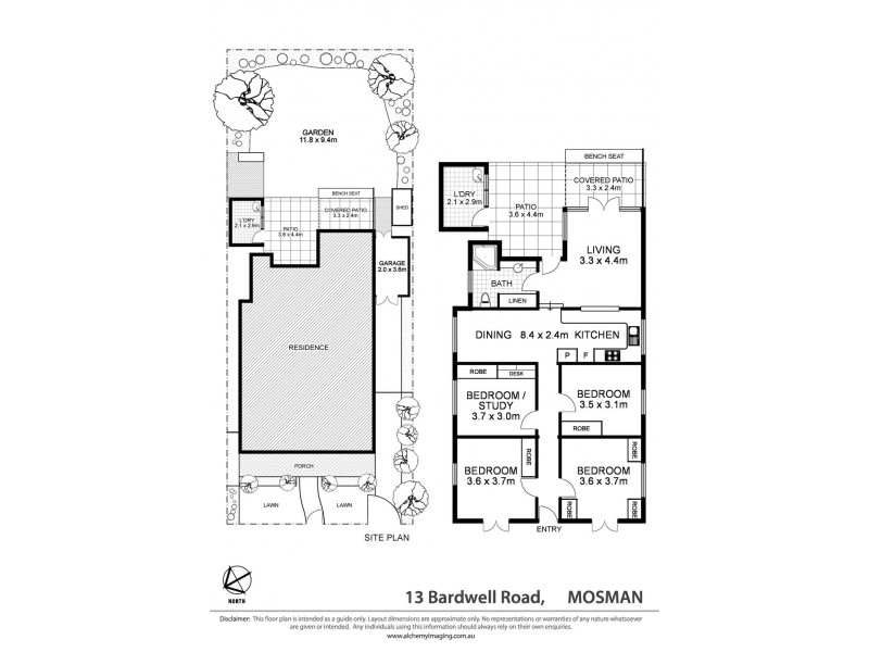 13 Bardwell Road, Mosman NSW 2088 Floorplan