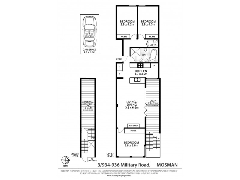 3/934 Military Road, Mosman NSW 2088 Floorplan