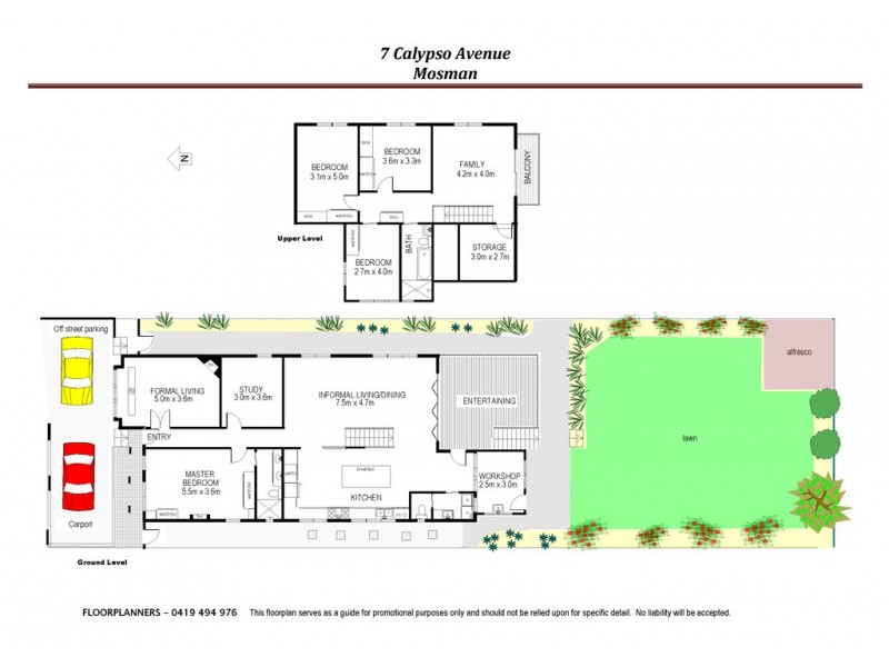 7 Calypso Avenue, Mosman NSW 2088 Floorplan