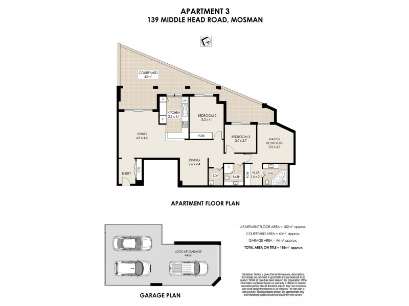 3/139 Middle Head Road, Mosman NSW 2088 Floorplan