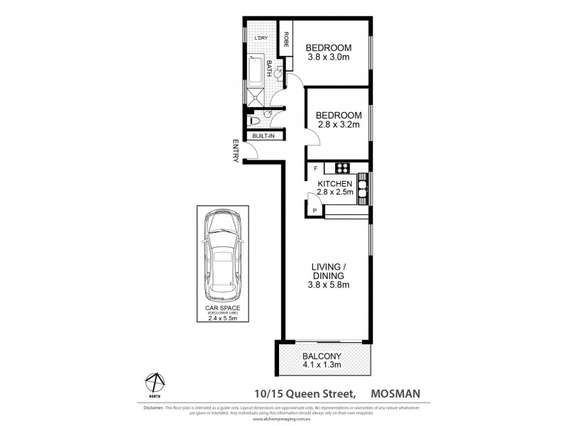 10/15 Queen Street, Mosman NSW 2088 Floorplan