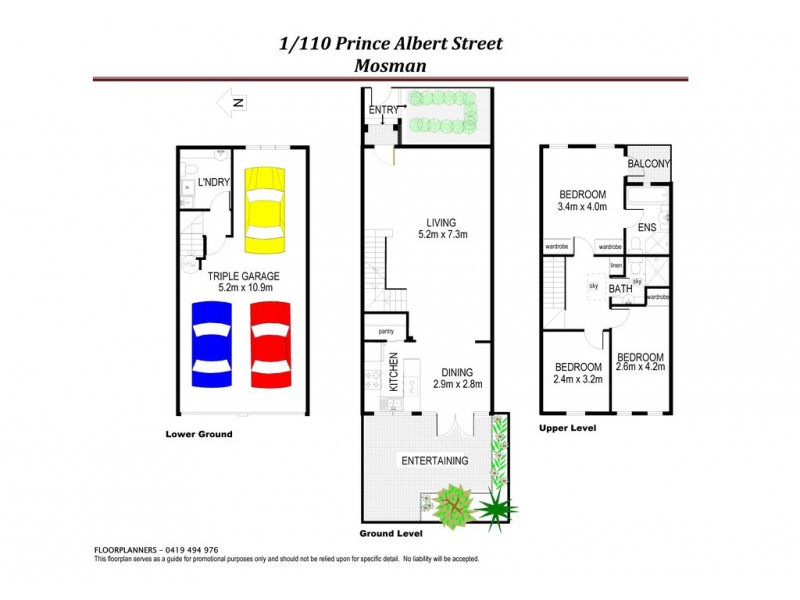 1/110 Prince Albert Street, Mosman NSW 2088 Floorplan