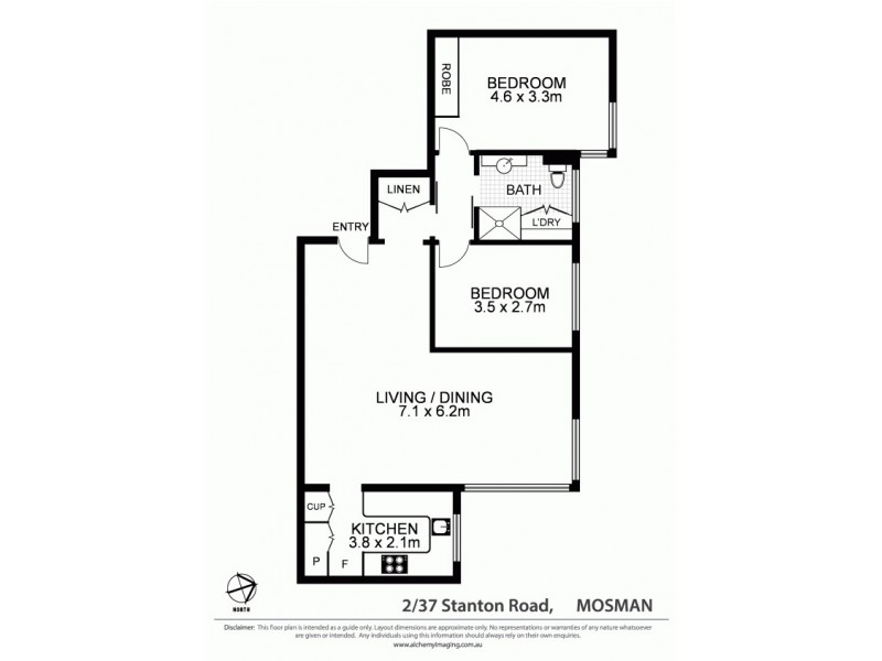 2/37 Stanton Road, Mosman NSW 2088 Floorplan