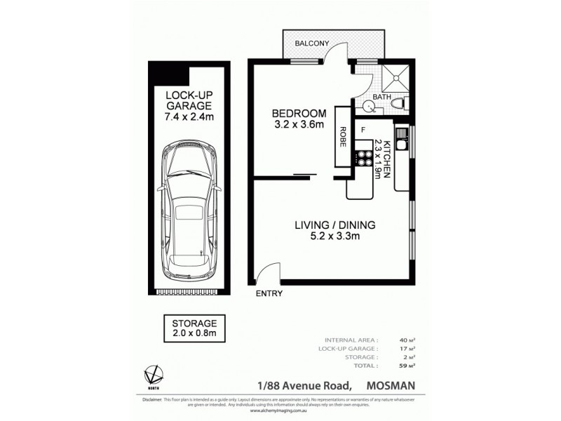 1/88 Avenue Road, Mosman NSW 2088 Floorplan
