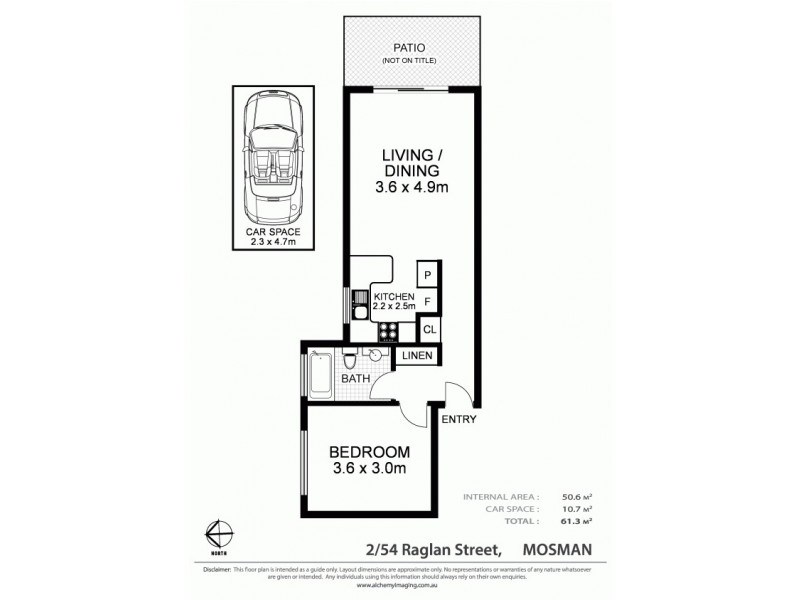 2/54 Raglan Street, Mosman NSW 2088 Floorplan